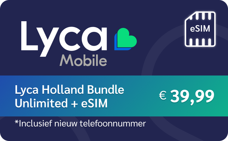 Lyca eSIM Holland Bundel Unlimited €39.99