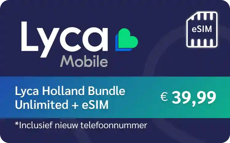 Lyca eSIM Holland Bundel Unlimited €39.99