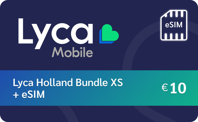 Lyca eSIM + Holland Bundle XS €10