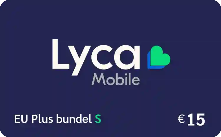 Lycamobile EU Plus Bundel S 15 Euro